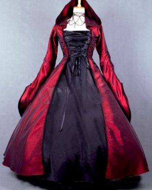 vestido medieval vermelho